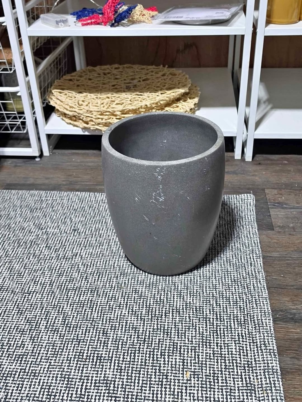Gray Ceramic Plant Pot